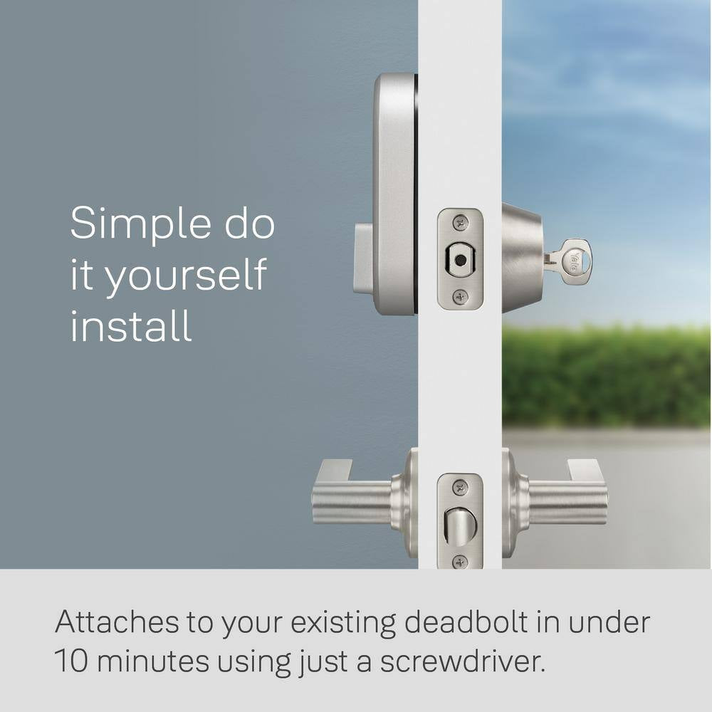 Apartment Smart Door Lock with Wi-Fi and Fingerprint Keypad Access, Silver