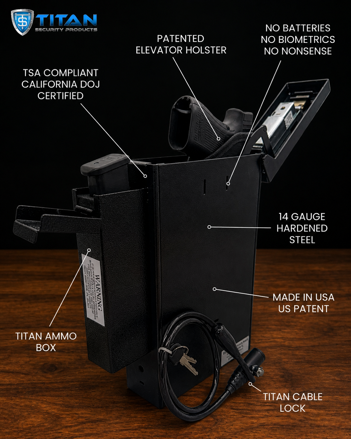 Titan Pistol Vault Handgun Safe Bundle