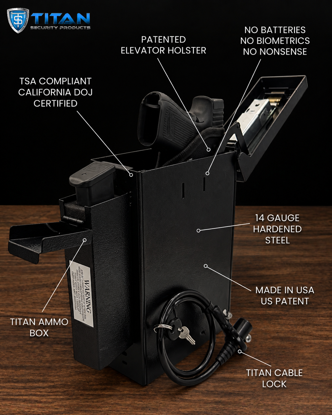 Titan Compact Vault Handgun Safe Bundle