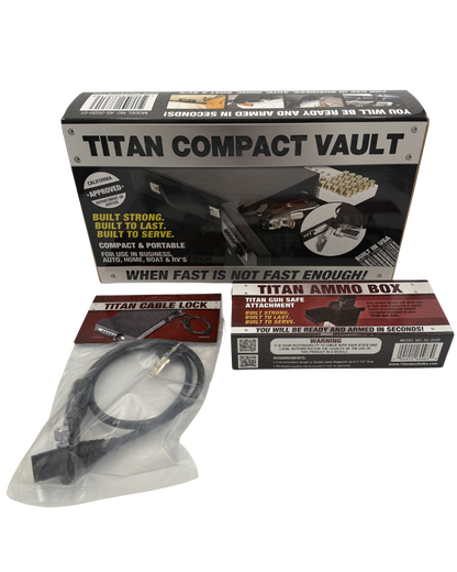 Titan Compact Vault Handgun Safe Bundle