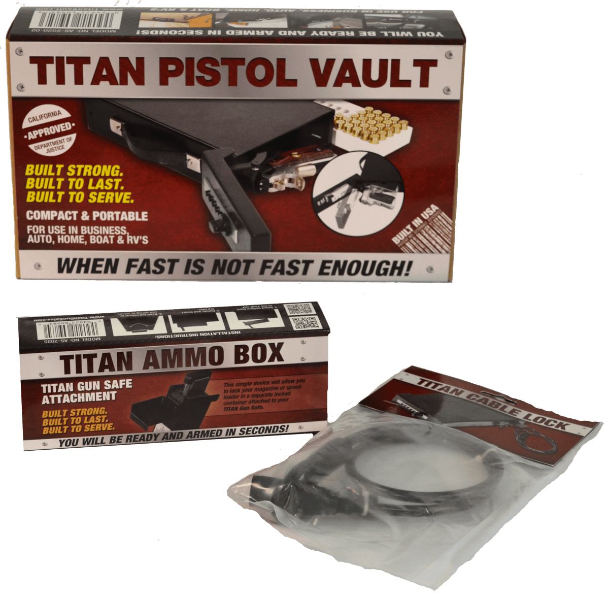 Titan Pistol Vault Handgun Safe Bundle